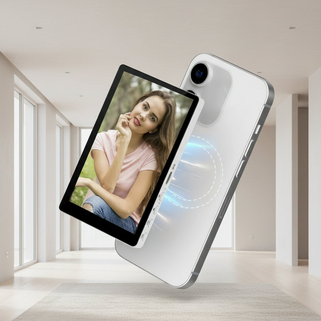 Revolutionary Wireless Magnetic Monitor Screen for Effortless Smartphone Selfie Vlogging and Live Streaming