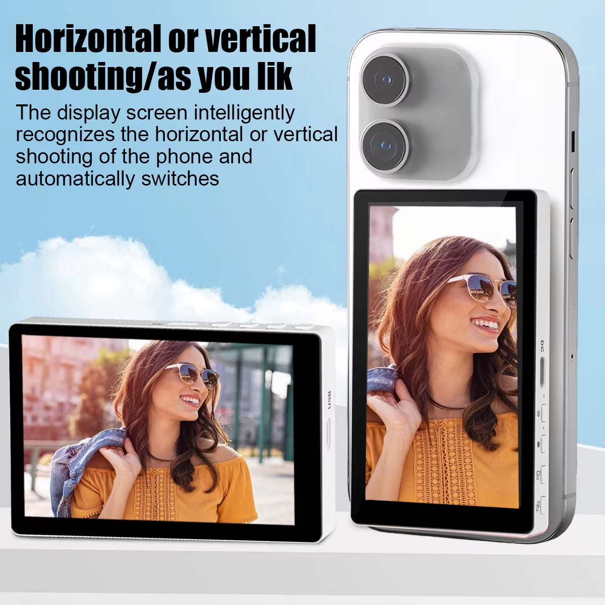 Revolutionary Wireless Magnetic Monitor Screen for Effortless Smartphone Selfie Vlogging and Live Streaming