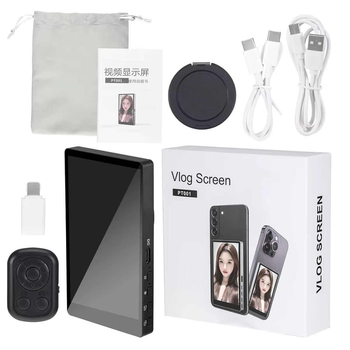 Revolutionary Wireless Magnetic Monitor Screen for Effortless Smartphone Selfie Vlogging and Live Streaming