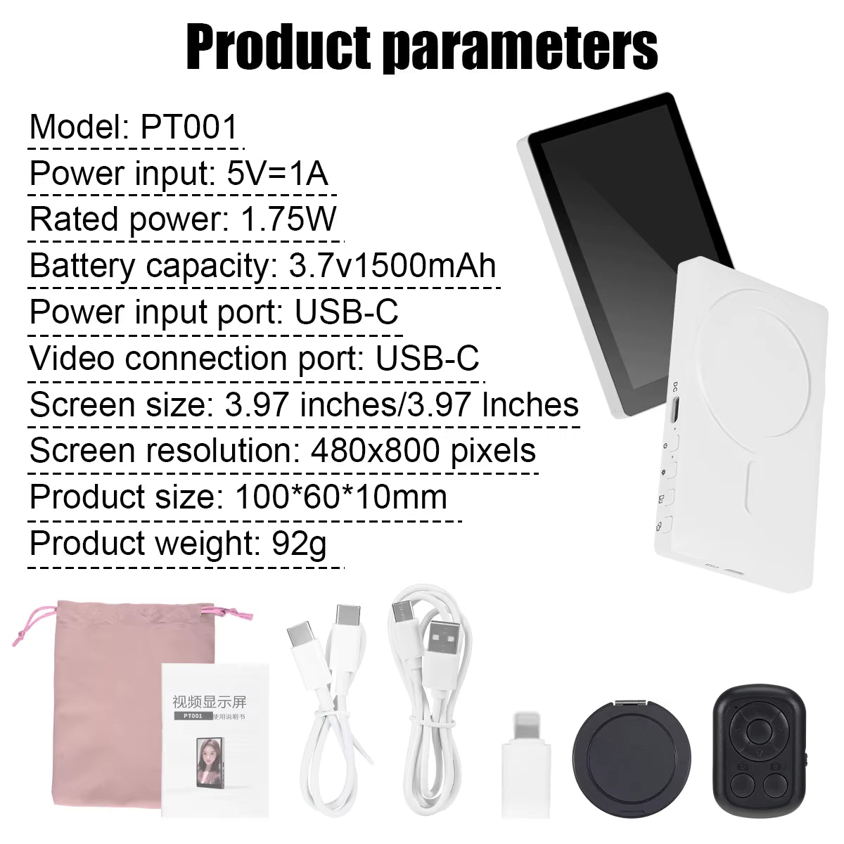 Revolutionary Wireless Magnetic Monitor Screen for Effortless Smartphone Selfie Vlogging and Live Streaming