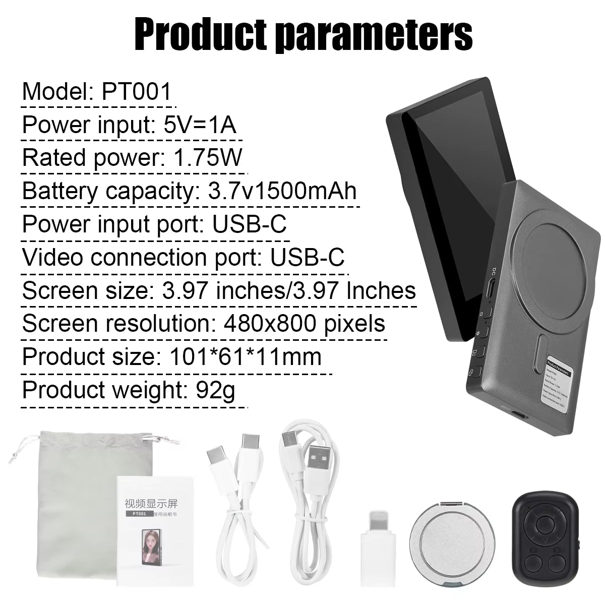 Revolutionary Wireless Magnetic Monitor Screen for Effortless Smartphone Selfie Vlogging and Live Streaming